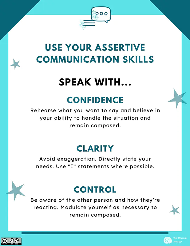 8.5x11in assertive communication poster