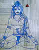 Rañgolī ( colored sand art) of  Śiva in on marble, 2022
