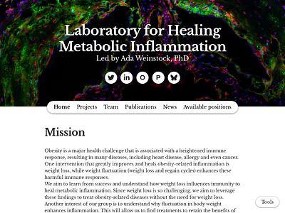Laboratory for Healing Metabolic Inflammation