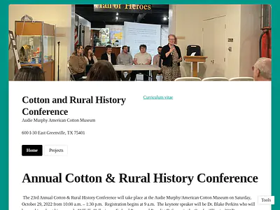 Cotton and Rural History Conference