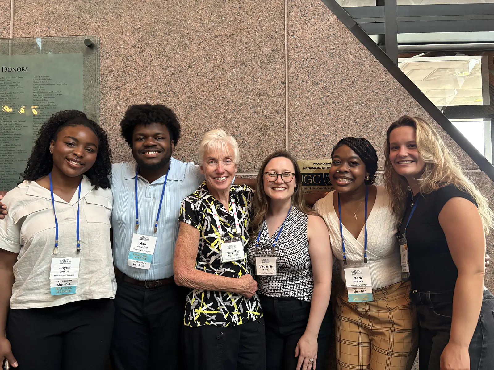 The BCSER Team (and Noelle Clark!) with SABER founder & UW Teaching Professor Emerita, Dr. Mary Pat Wenderoth