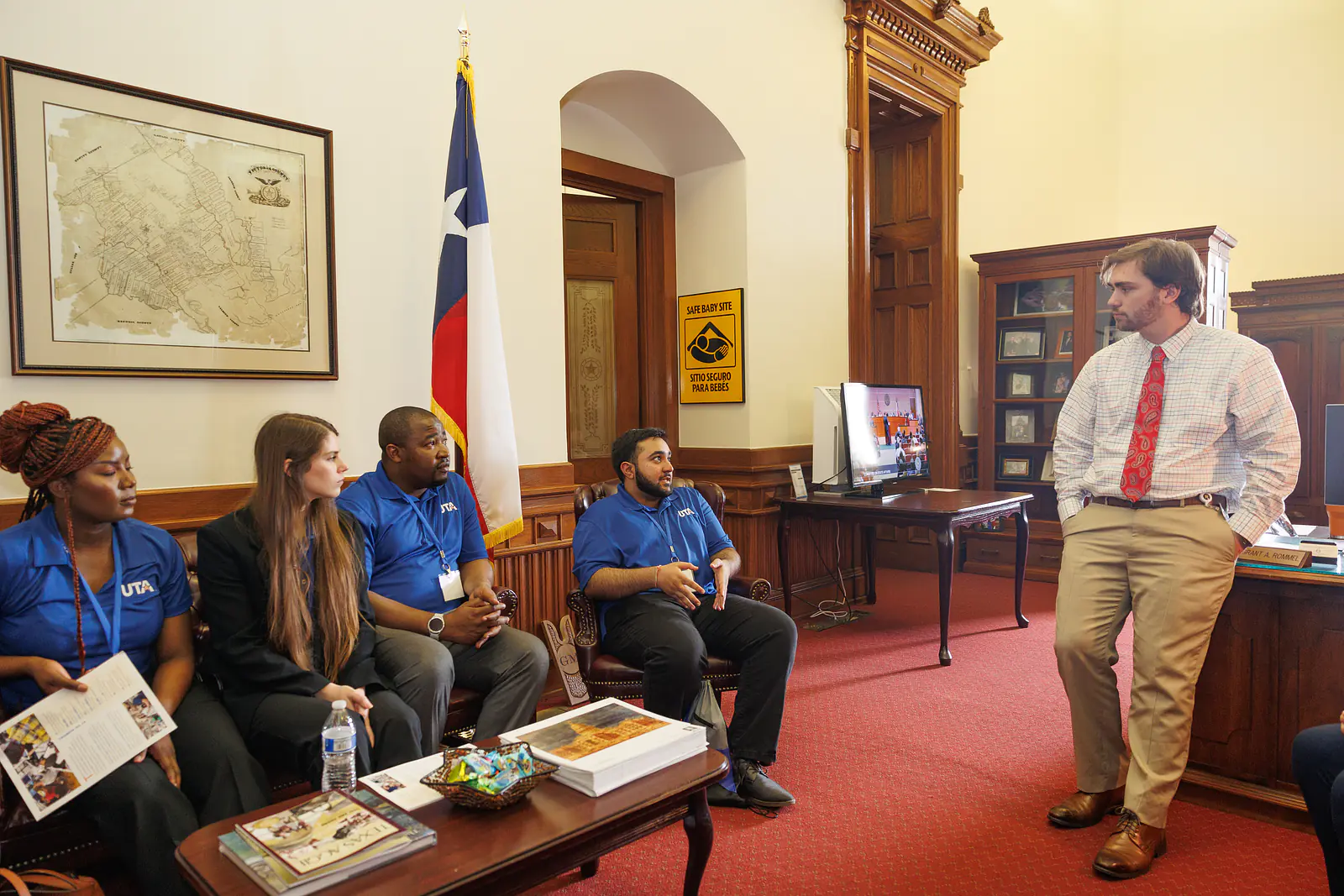 Speaking with Rep. Geanie Morrison's team
