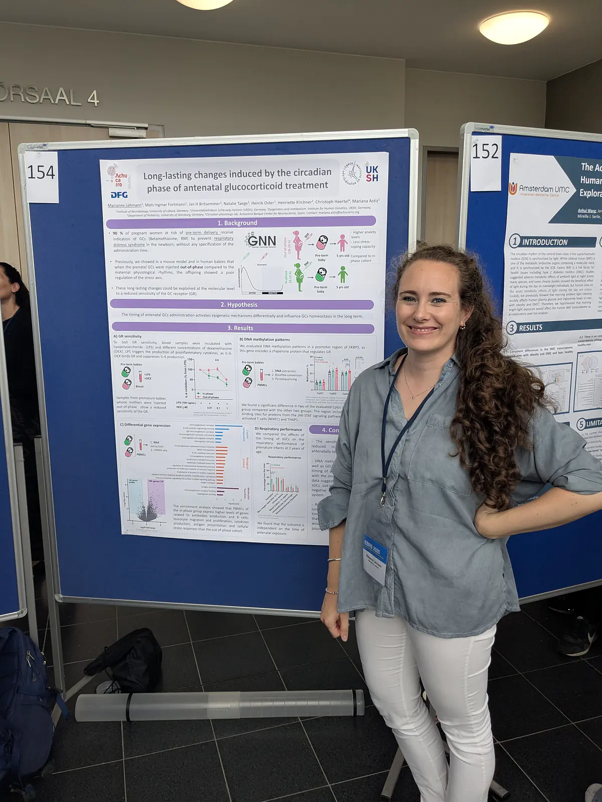 Nane presenting her poster at EBRS.