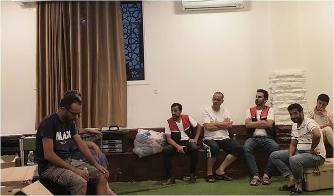 With my colleagues from the Libyan forensic laboratory; the team was responsible for collecting DNA samples from the victims recovered during the flood disaster (Derna, September 24, 2023).
