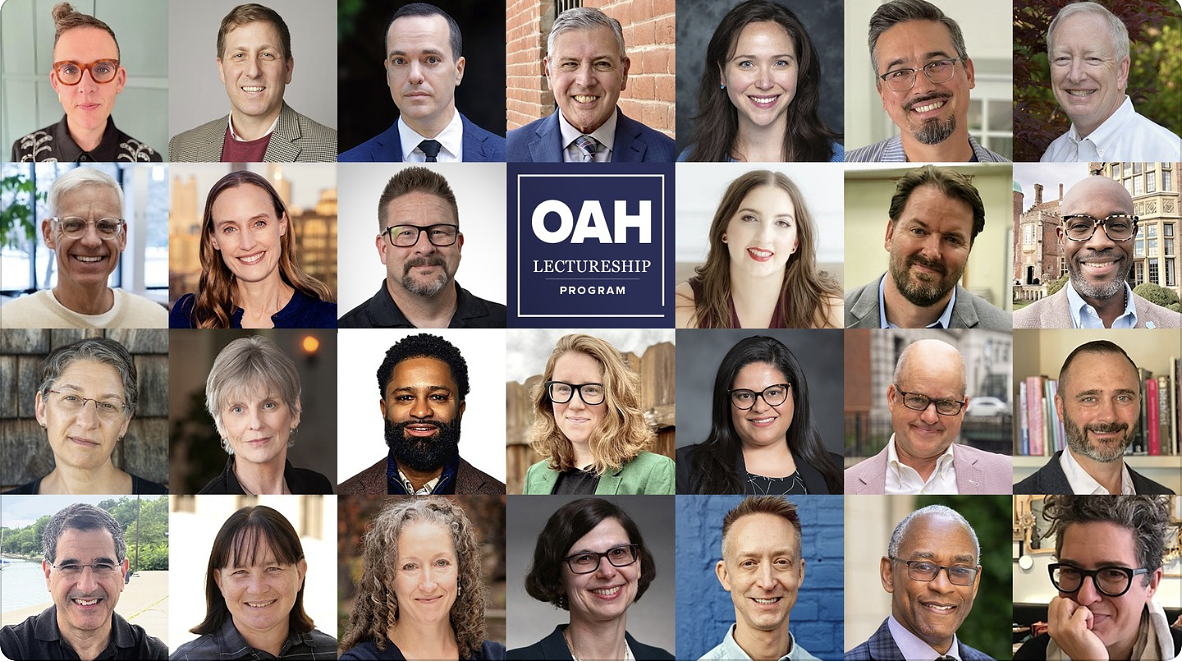 A collection of photos of individual historians added to the OAH Distinguished Lecturer Program