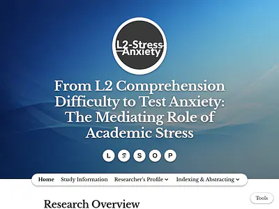 From L2 Comprehension Difficulty to Test Anxiety: The Mediating Role of Academic Stress
