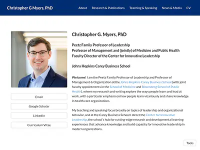 Christopher G Myers, PhD