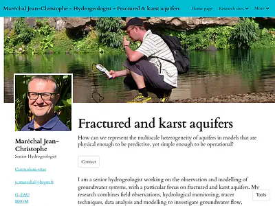 Maréchal Jean-Christophe - Hydrogeologist - Fractured & karst  aquifers