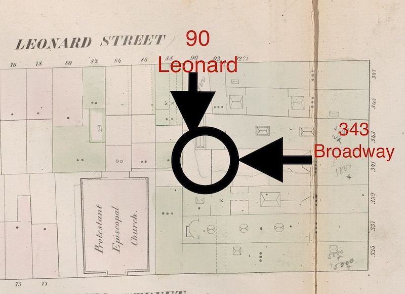 Close-up of map of Marache's neighbhorhood.