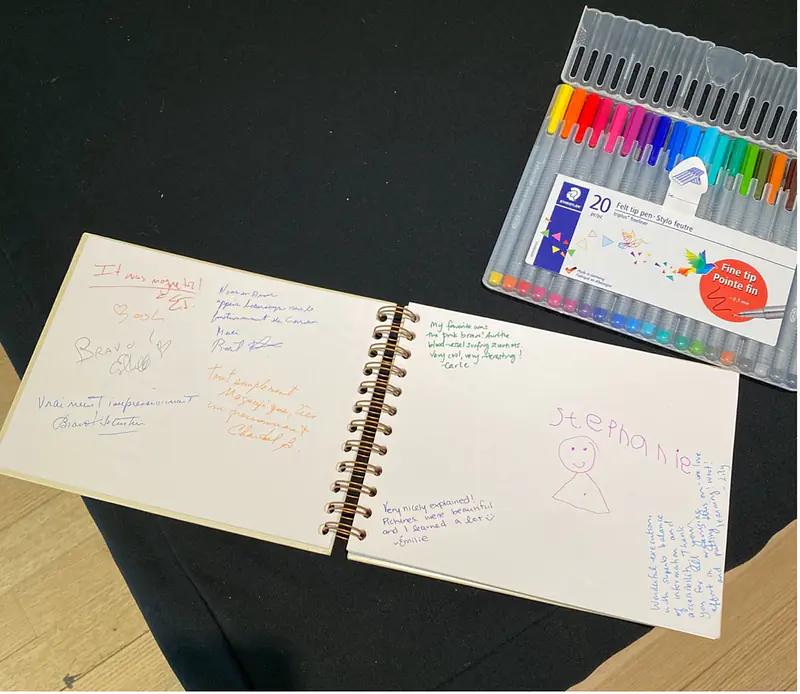 Feedback for kids activities, Brain Art exhibition - PHI Centre Montreal, Canada