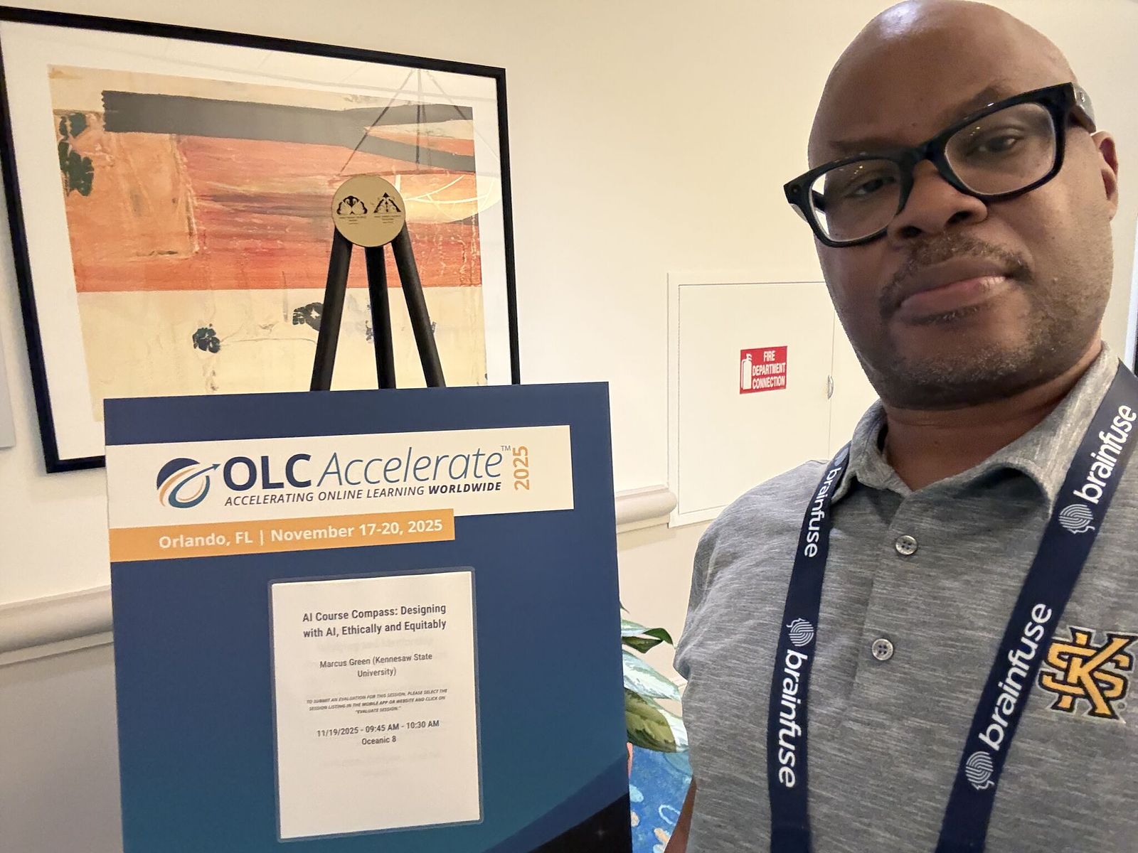 Marcus Green presenting at OLC 2025