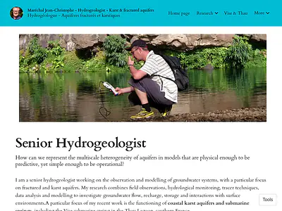 Maréchal Jean-Christophe - Hydrogeologist - Karst & fractured aquifers