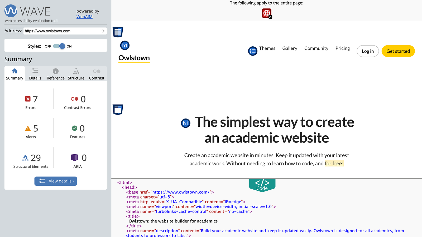 WAVE Web Accessibility Evaluation Tool by WebAIM