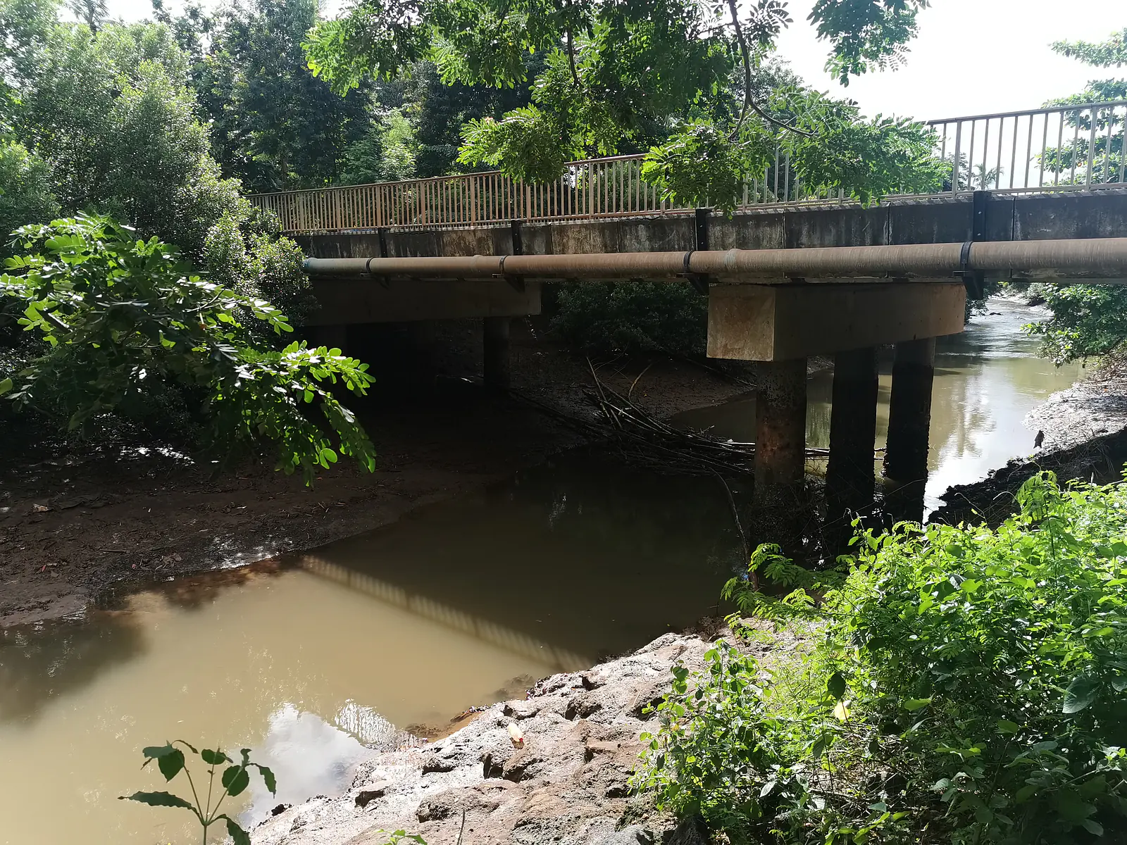 Sampling point at village level upstream of mangrove forest