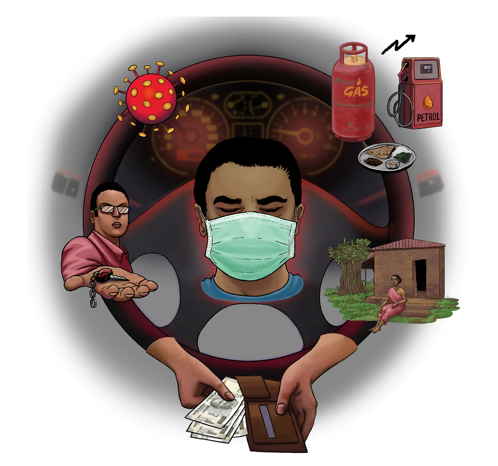 Precarity and stressors: Dealing with the malik, debt, inflation, family and the virus