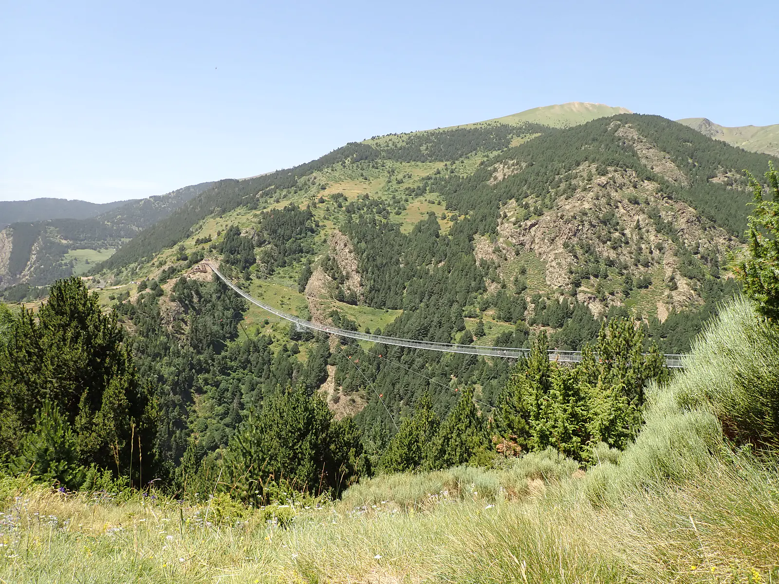 Andorra, Canillo (2024): The Pont Tibetà is one of the longest pedestrian suspension bridges in the world (Photo by Izabella Baisheva)