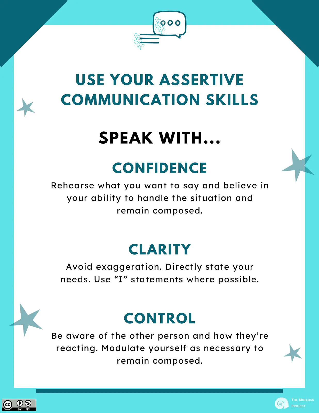 8.5x11in assertive communication poster