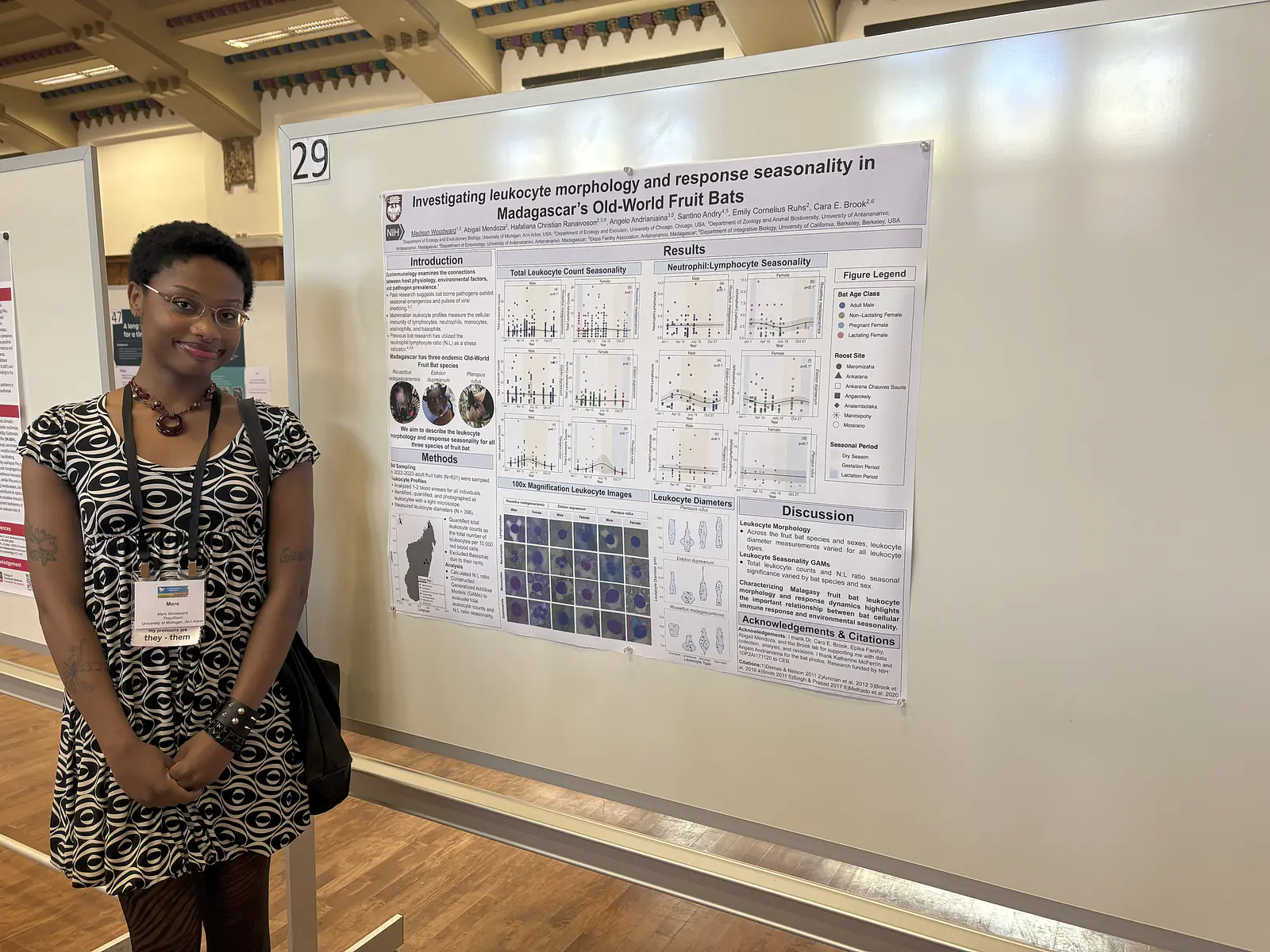 Mars presenting their poster at the American Society of Mammalogy