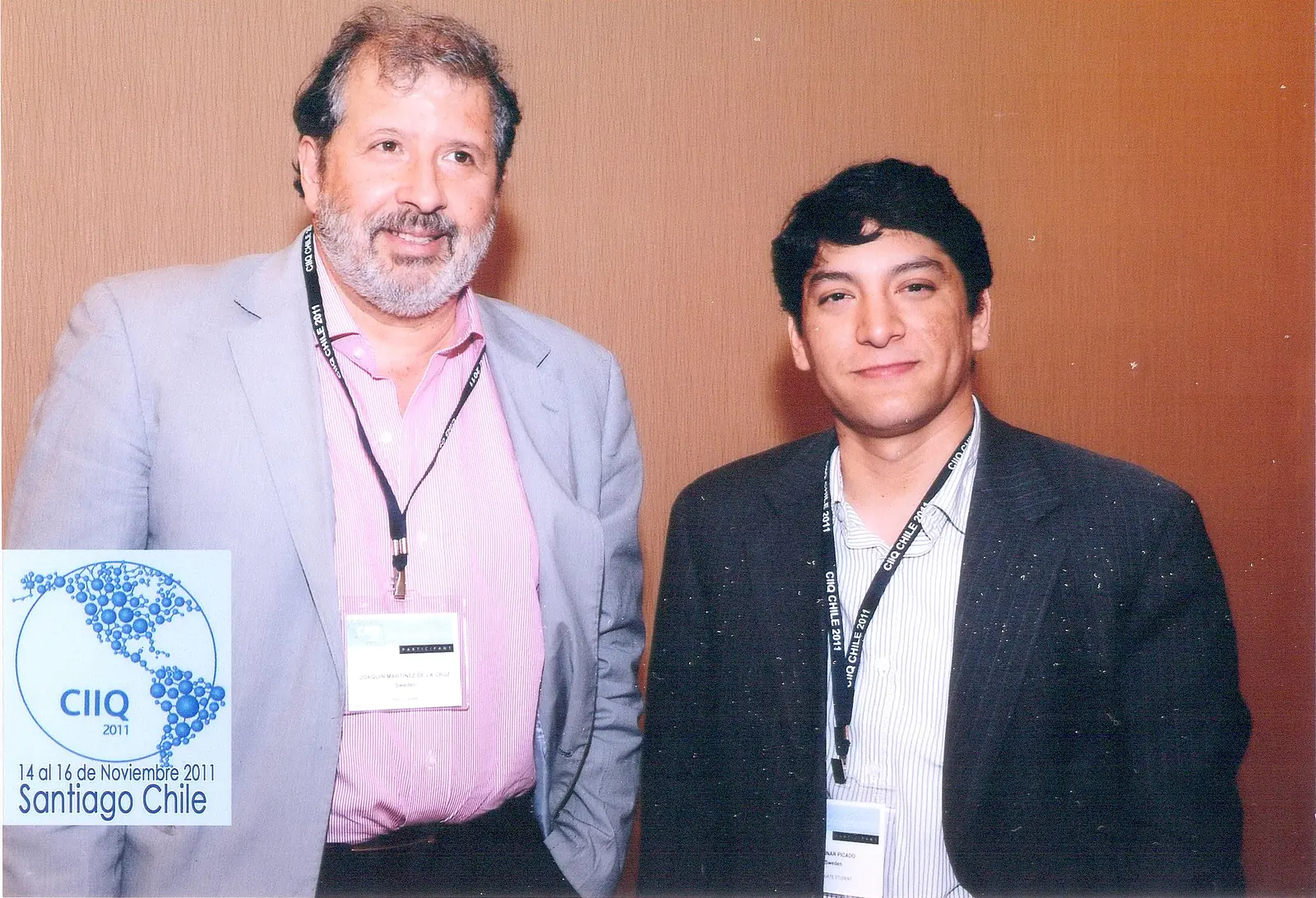 Emeritus Prof. Dr.-Ing. habil. Joaquín Martínez (left) and Apolinar Picado (right) at the 25th Inter-American Congress of Chemical Engineering (IACChE), Sheraton Santiago Hotel & Convention Centre, in Santiago, Chile