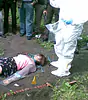 A practical session during the crime scene module (University of Huddersfield)