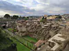 Italy, Campania, Ercolano (2022): Remains of the ancient city of Herculaneum, which was destroyed by the eruption of Mt. Vesuvius in 79 CE