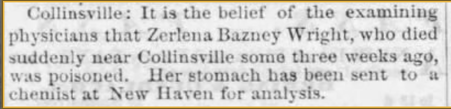 Notice of investigation into Zelina's death.