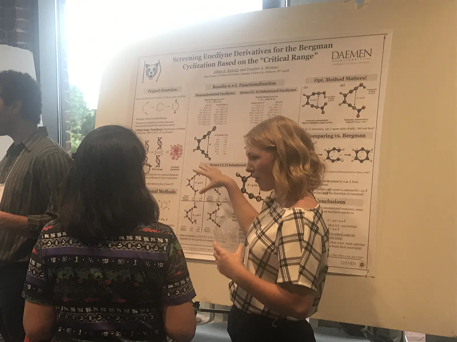 Using the poster as a visual aide