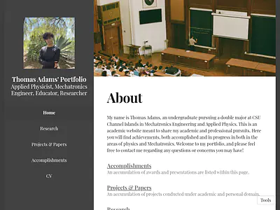 Thomas Adams' Portfolio
