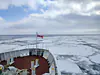Japan, Hokkaido, Abashiri (2023): Sea ice on the Sea of Okhotsk, delivering nutrients all the way from the Amur River - an ecological process endangered by climate change