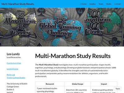 Multi-Marathon Study Results