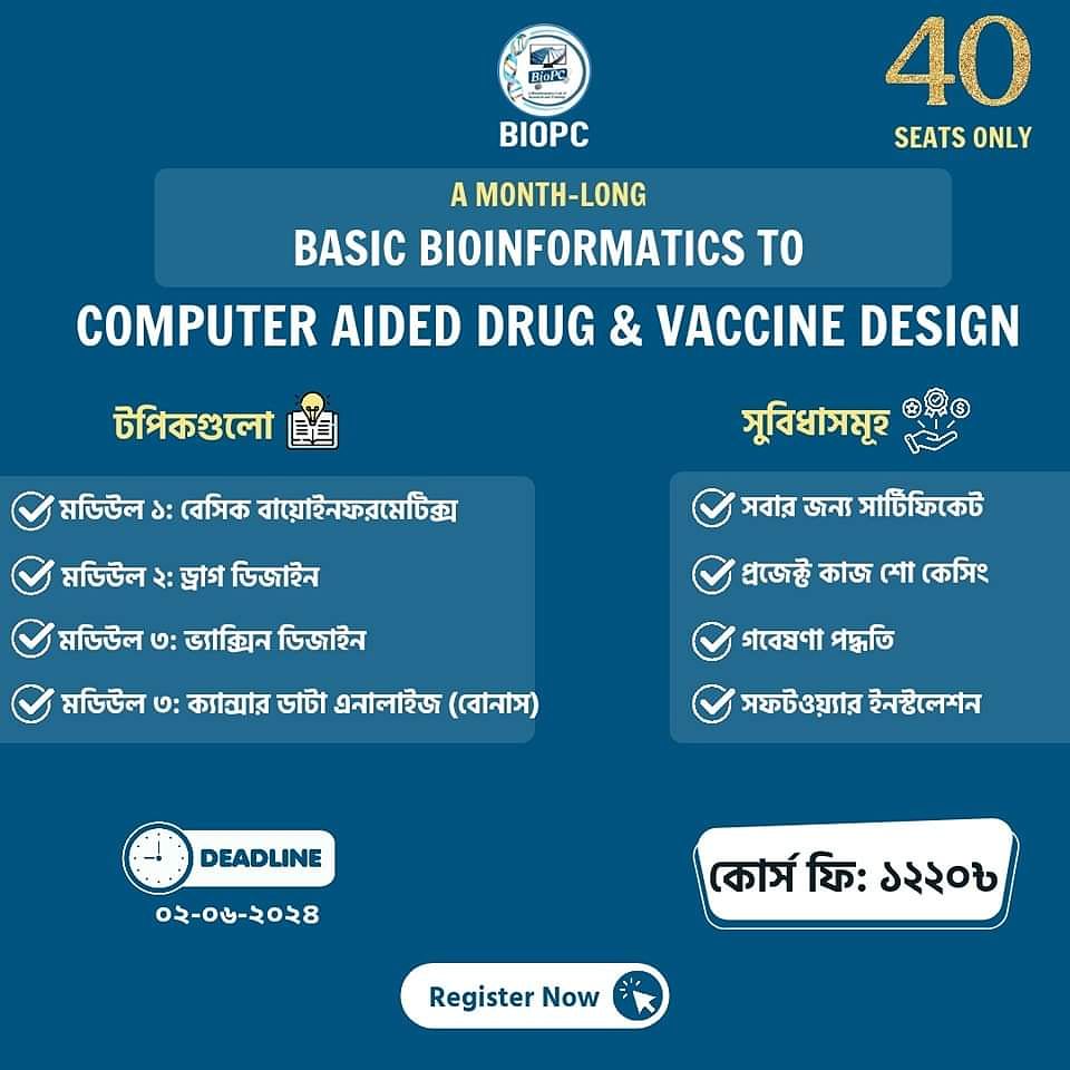 Basic Bioinformatics to Computer aided drug and vaccine design