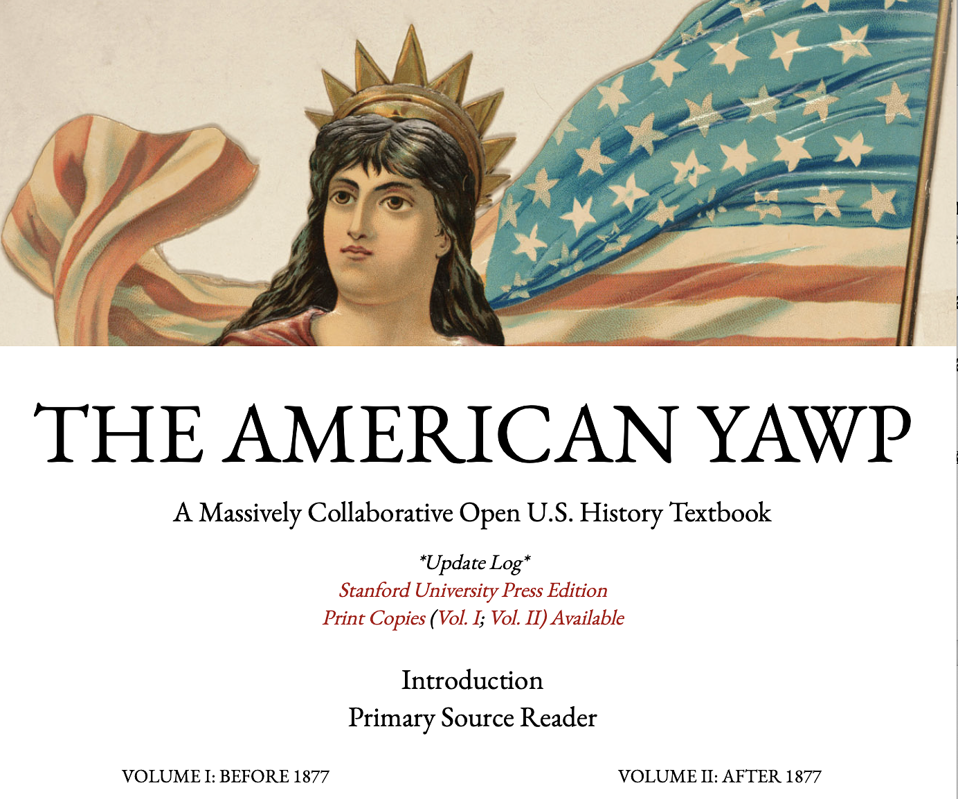 Screen shot of The American Yawp: A Massively Collaborative Open U.S. History Textbook 
