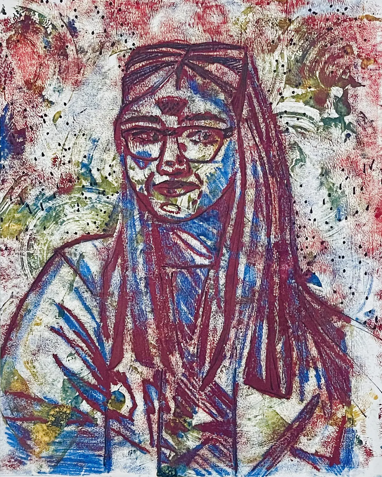 Monoprint Self-Portrait, 2023