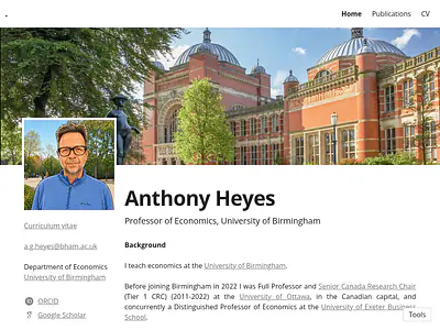 Personal homepage of Anthony Heyes