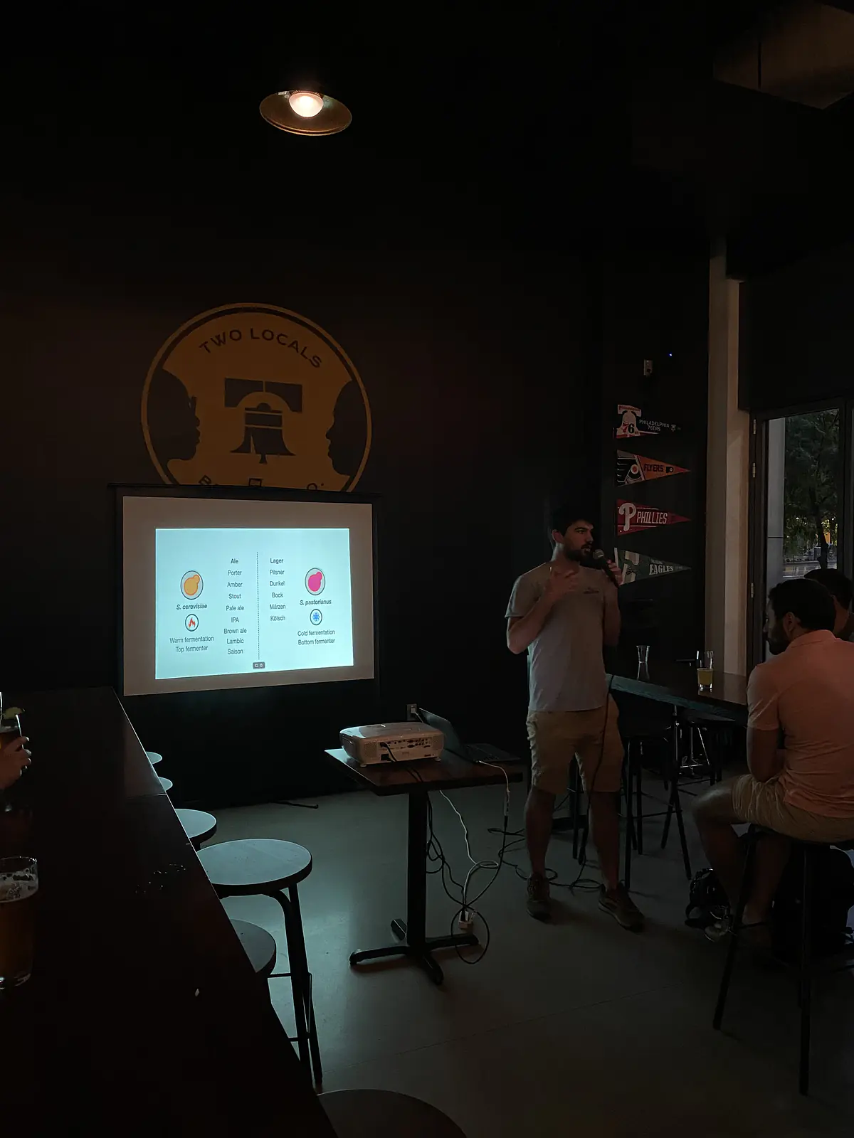 Dr Chris Large presenting on the genetics of yeasts! 