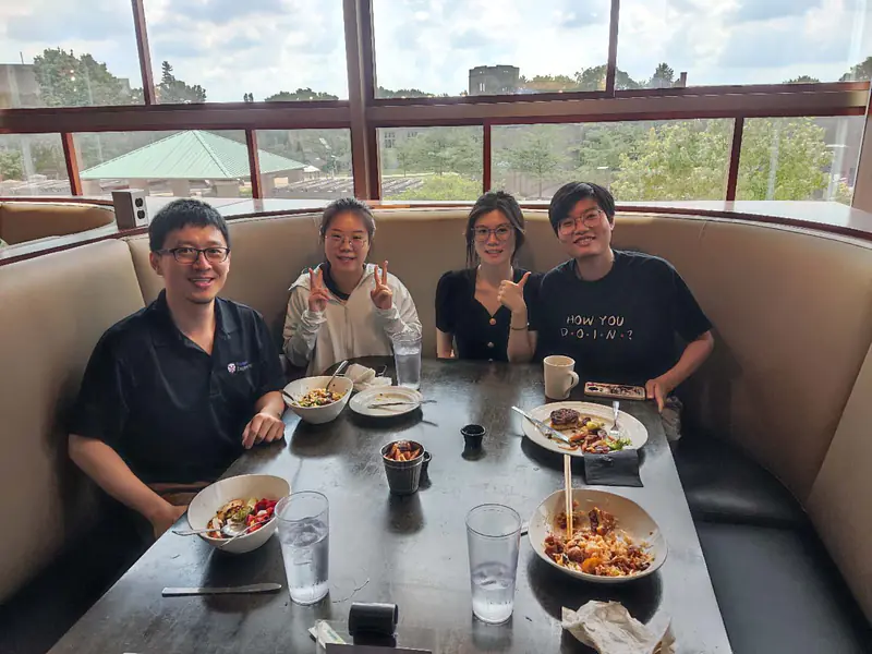 2024 Aug Welcome Lunch for Tongtong and Xueqi