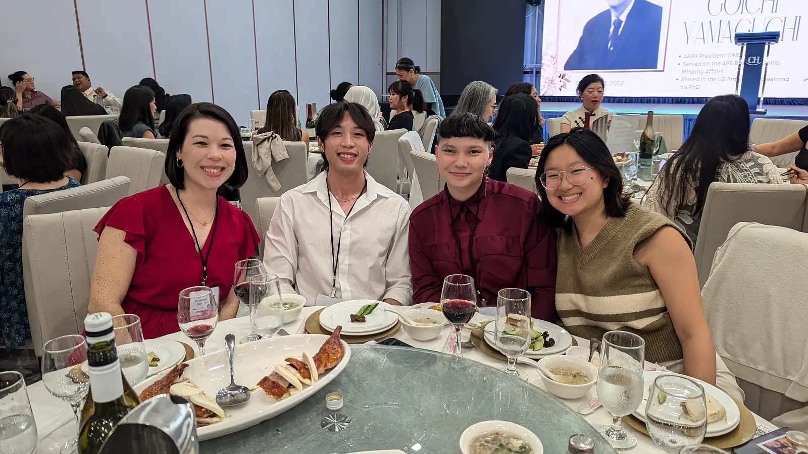 Hanging out at the banquet!