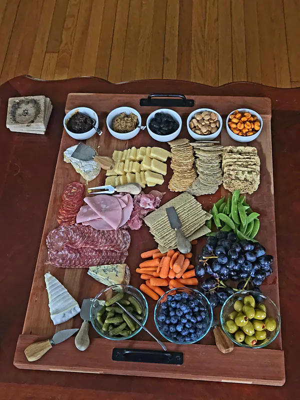 The Charcuterie board for a Derby x Cinco de Mayo house party.