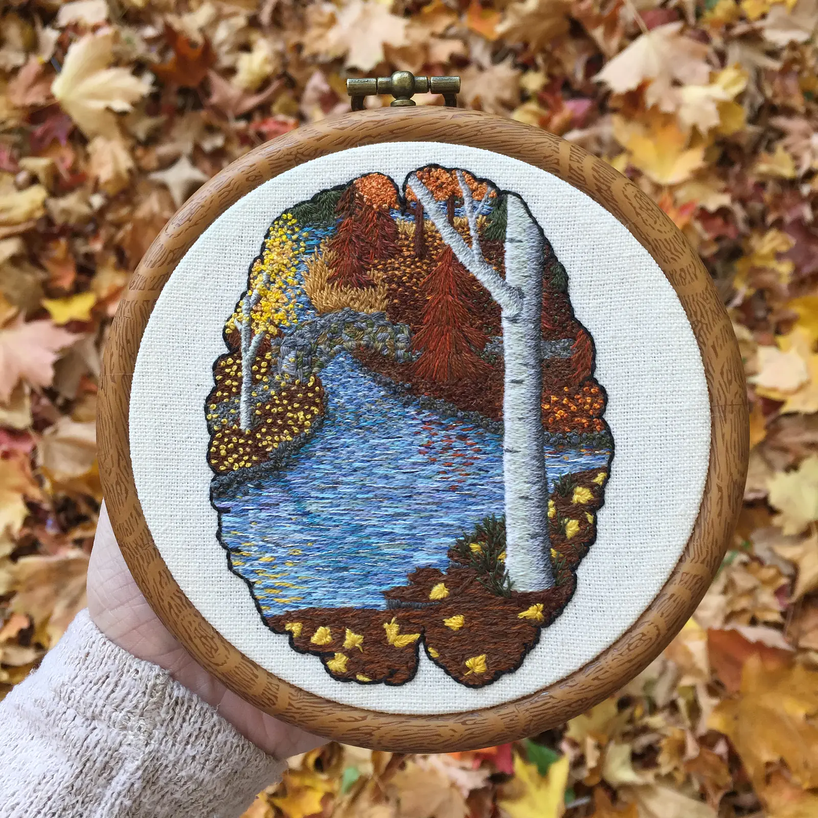 Autumn Brain Thread Painting