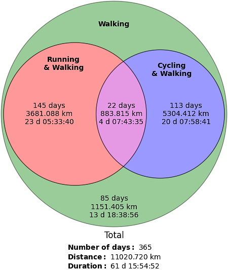 The summary of my workouts in 2021