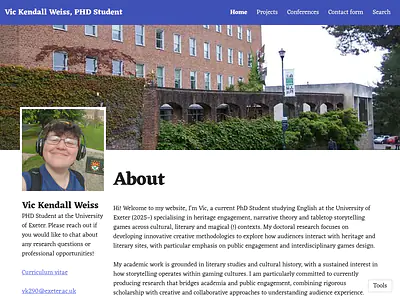 Vic Kendall Weiss, PHD Student