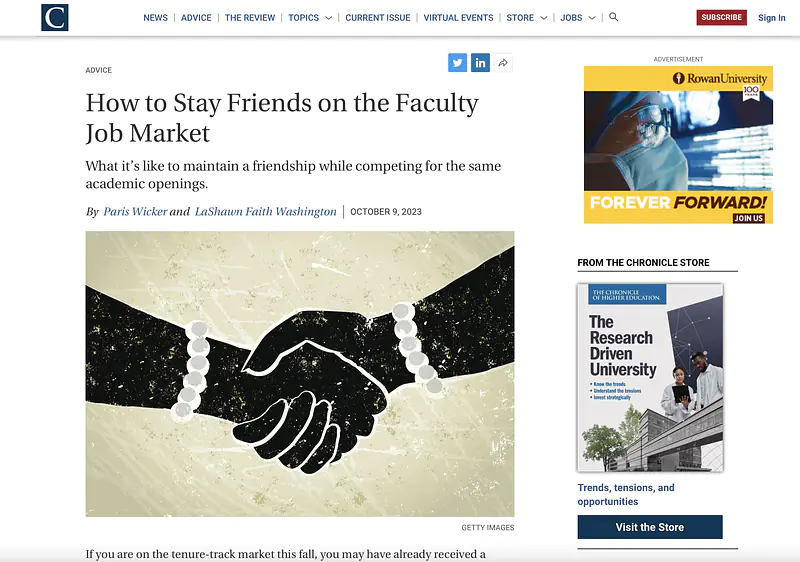 Chronicle of Higher Education Op-Ed
