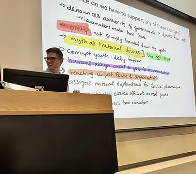 Teaching "Socrates and His Intellectual Rivals," UCSB, Winter 2024