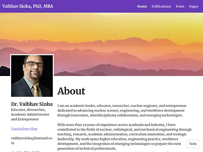 Vaibhav Sinha, PhD, MBA
