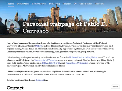 Personal webpage of Pablo D. Carrasco