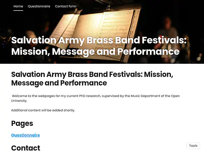 Salvation Army Brass Band Festivals: Mission, Message and Performance