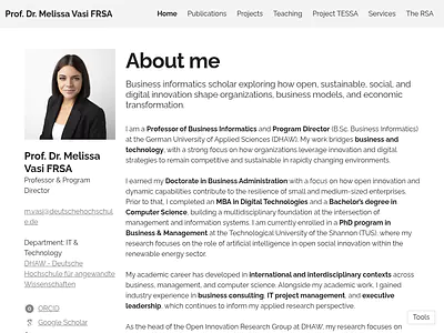 Prof. Dr. Melissa Vasi FRSA