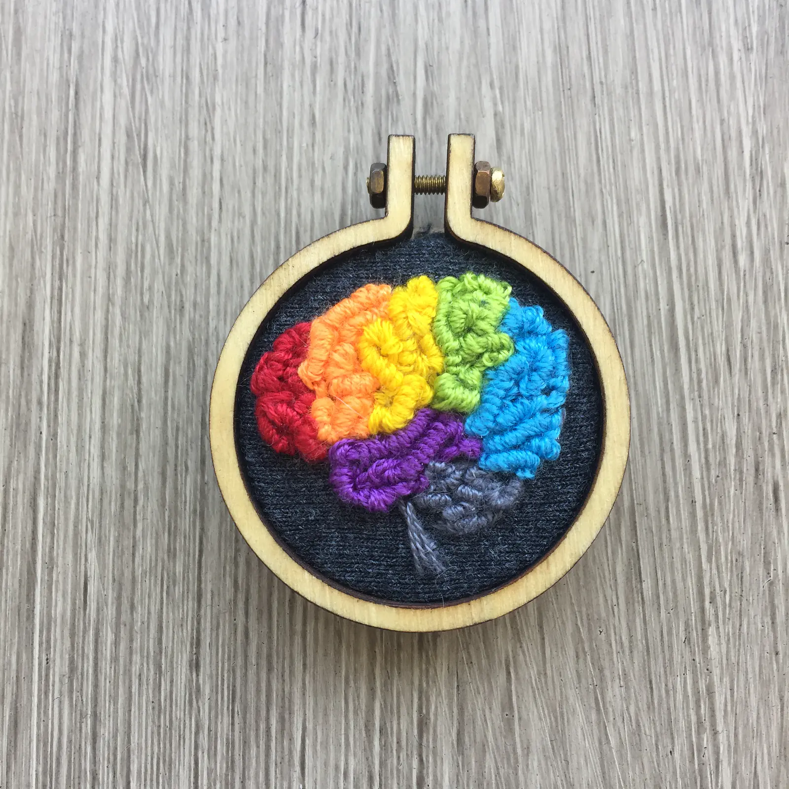 Rainbow Brain Pendant