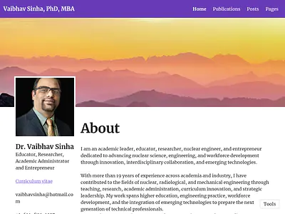 Vaibhav Sinha, PhD, MBA