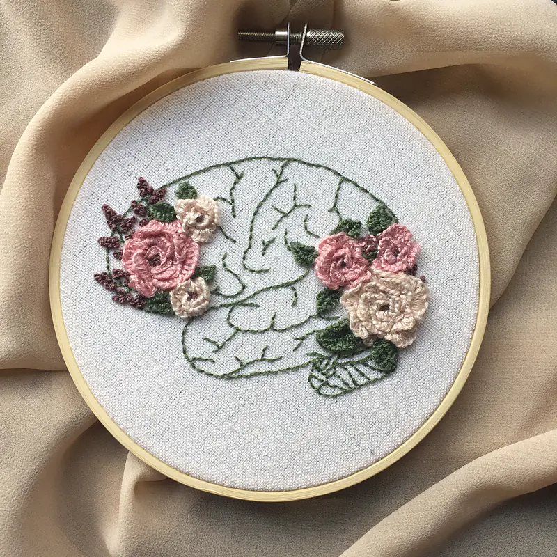 Pink Floral Brain